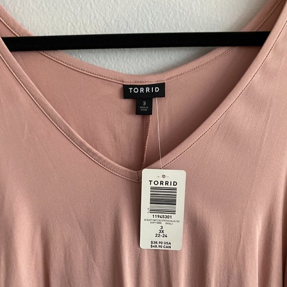 Torrid Blush V-Neck Tunic Top - Picture 10 of 11
